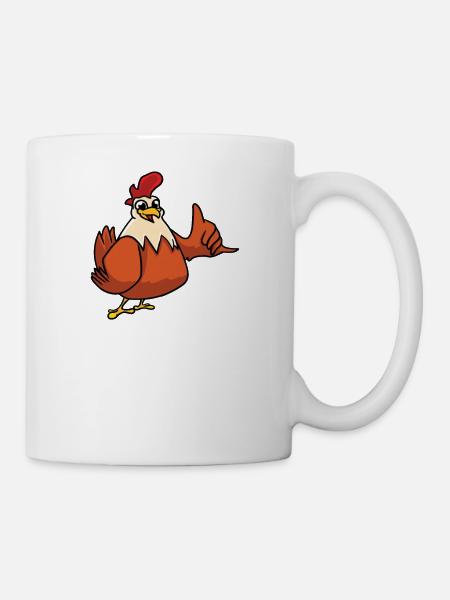 Jésus, le café et les poulets - Mug blanc - blanc