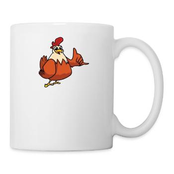 J’adore les poulets et peut-être 3 personnes - Mug blanc - blanc - Droite