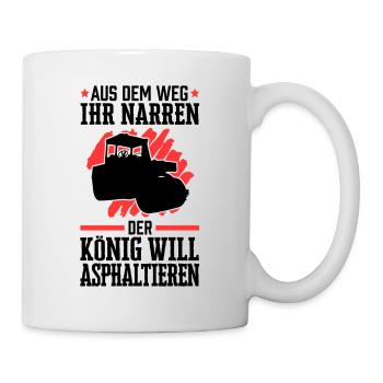 Asphaltbauer aus dem Weg Straßenbauer - Tasse - Weiß - Rechts