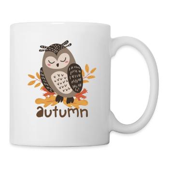 Die Jahreszeit Kürbis Herbstbaum Orange Herbstblätter - Tasse - Weiß - Rechts