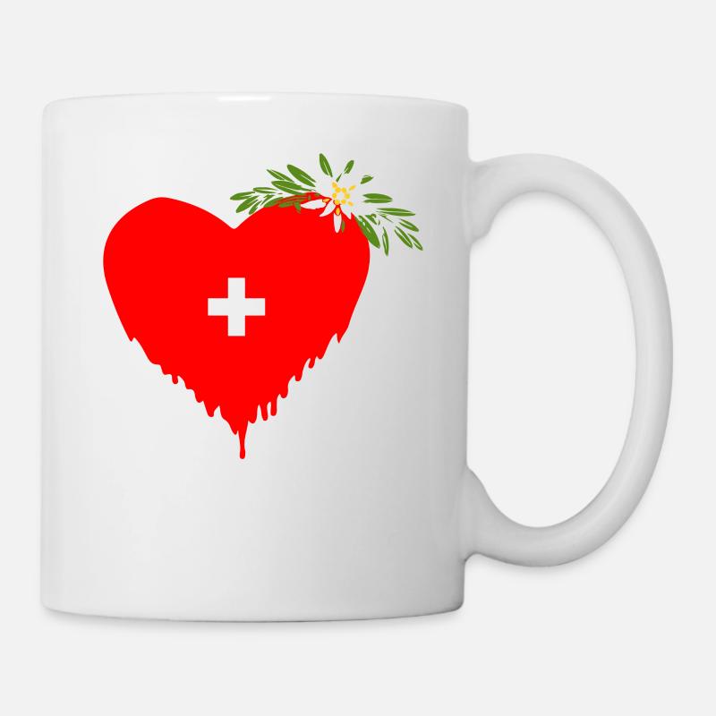 Cœur Suisse - Mug blanc - blanc