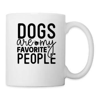 Les chiens sont mes personnes préférées - Mug blanc - blanc - Droite
