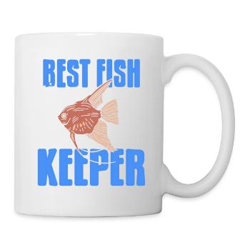 Best Fish Keeper Cool Ichthyophile T-Shirt - Mug - white - Right
