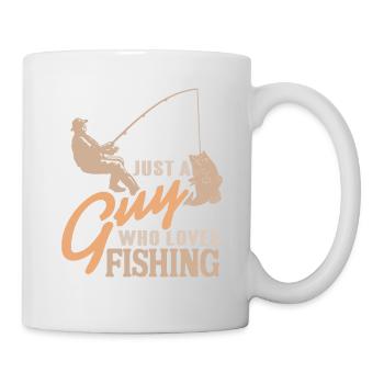 Juste un gars qui aime la pêche T-Shirt génial - Mug blanc - blanc - Droite