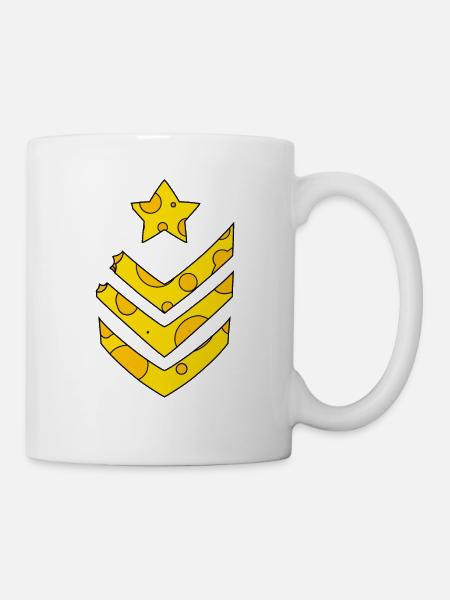 Käse Armee Medaille - Tasse - Weiß