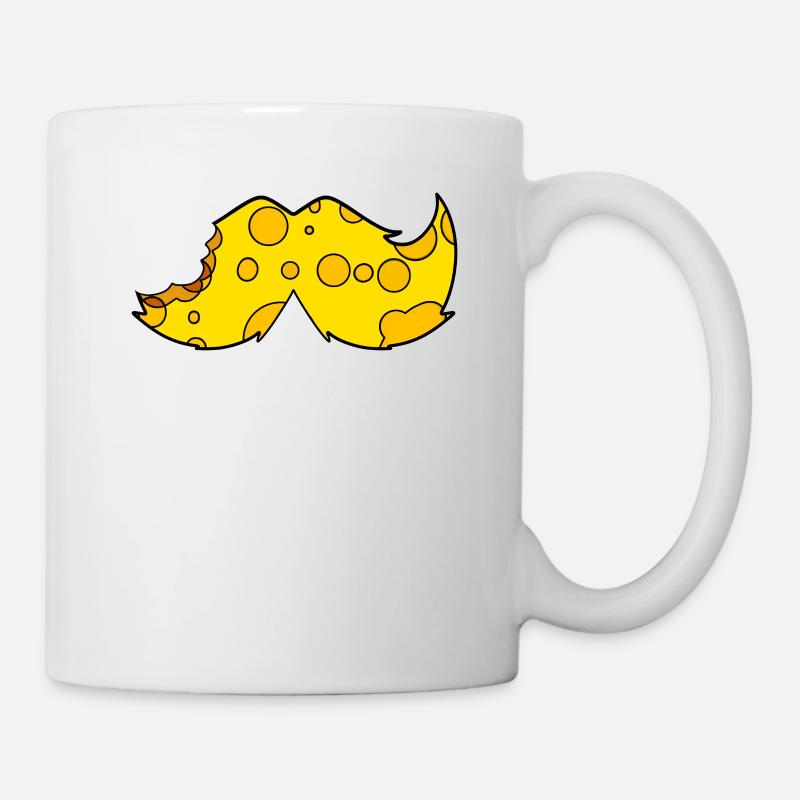Barbe à moustache au fromage - Mug blanc - blanc