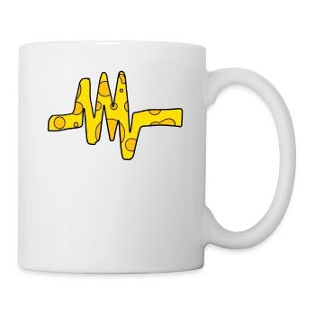 Heartbeat Cheese Ornament Symbole Pulse Line - Mug blanc - blanc - Droite