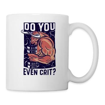 Même avoir de l’humour critique Taurus haltérophile - Mug blanc - blanc - Droite