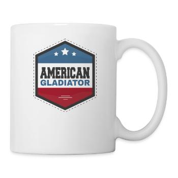 American Gladiator USA Flagg Fitness sports - Tasse - Weiß - Rechts
