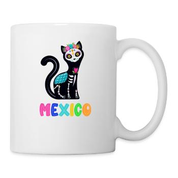 Mexico cat dia de los muertos - Mug blanc - blanc - Droite