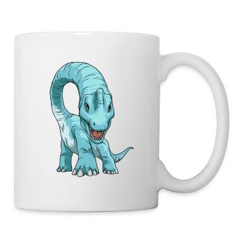 Brachiosaurus Dinosaurier Face to Face - Tasse - Weiß - Rechts