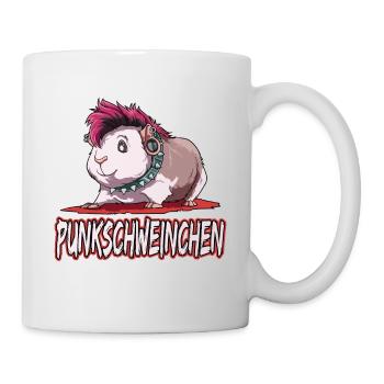 Punkschweinchen Meerschweinchen Punk - Tasse - Weiß - Rechts