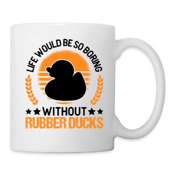 Canard en caoutchouc Cadeau Canard Grinçant Canard Bain Canard - Mug blanc - blanc - Droite