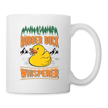 Canard en caoutchouc Whisperer Canard grinçant Canard baignant Canard - Mug blanc - blanc - Droite