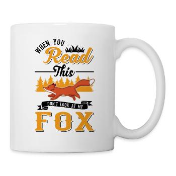 Fuchs Geschenk Rotfuchs - Tasse - Weiß - Rechts