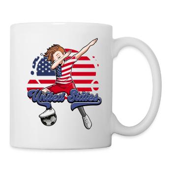 Usa Fußball - Tasse - Weiß - Rechts