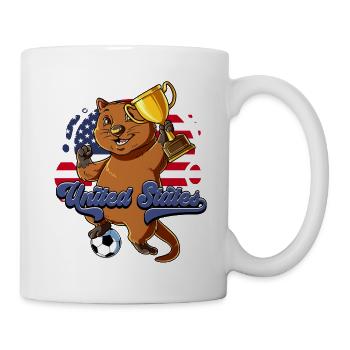 Usa Fußball - Tasse - Weiß - Rechts