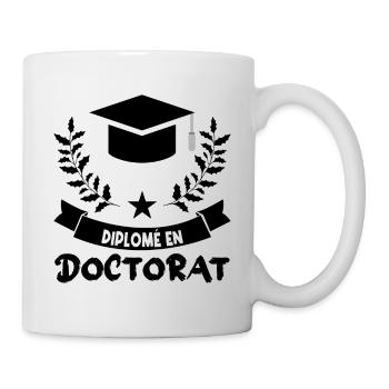 Diplômé en doctorat Humour. - Mug blanc - blanc - Droite