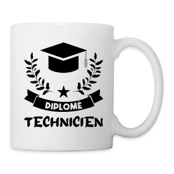 diplômé technicien. - Mug blanc - blanc - Droite