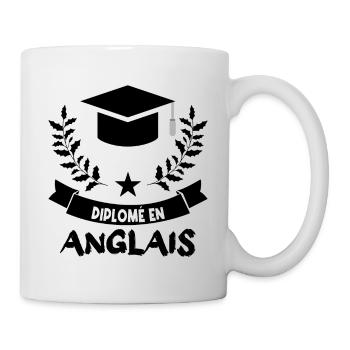 diplômé en anglais. - Mug blanc - blanc - Droite