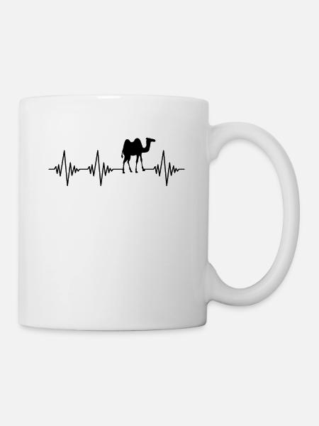 Dromedar Kamel Herzschlag - Tasse - Weiß