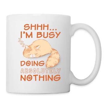 Funny cat I'm busy doing nothing - Mug - white - Right