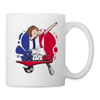 Frankreich Fußball - Tasse - Weiß - Rechts