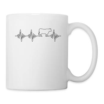 Cow Beef Heartbeat - Mug - white - Right