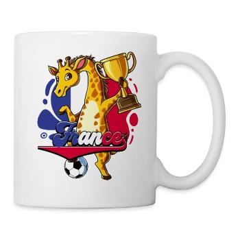 Frankreich Fußball - Tasse - Weiß - Rechts