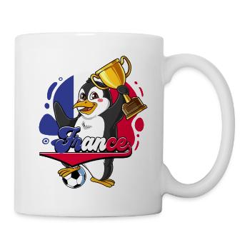 Frankreich Fußball - Tasse - Weiß - Rechts