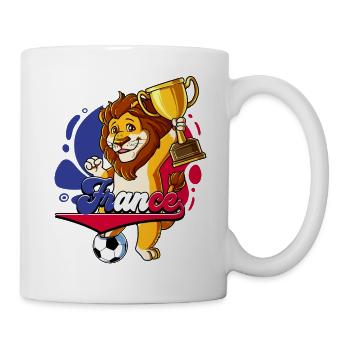 Frankreich Fußball - Tasse - Weiß - Rechts
