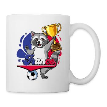 Frankreich Fußball - Tasse - Weiß - Rechts
