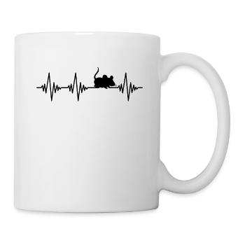 Battement de cœur de la souris - Mug blanc - blanc - Droite