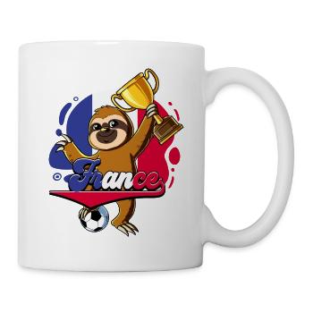 Frankreich Fußball - Tasse - Weiß - Rechts