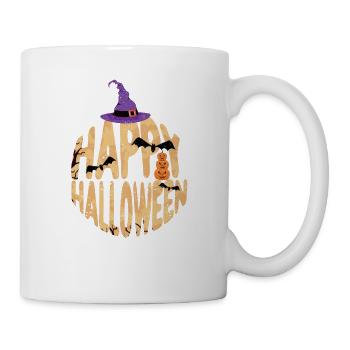 Lustige Hexe Fledermaus Trick Or Treat Hexen - Tasse - Weiß - Rechts