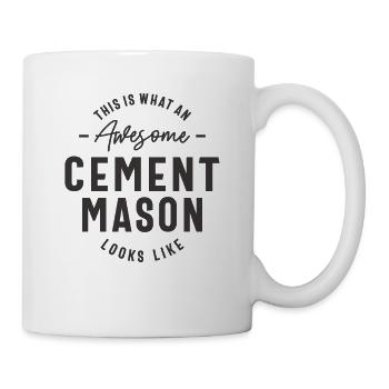 Lustig Awesome Cement Mason Job Beruf - Tasse - Weiß - Rechts