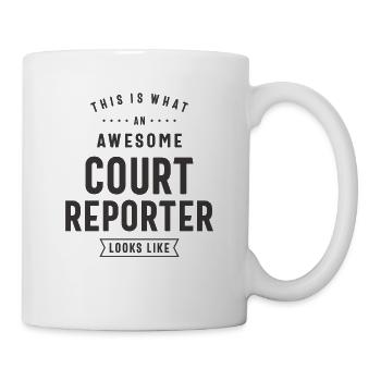 Drôle génial Court Reporter Occupation - Mug blanc - blanc - Droite