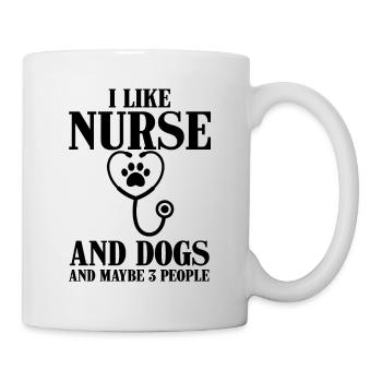 Likes nurse dogs maybe 3 people - Mug - white - Right