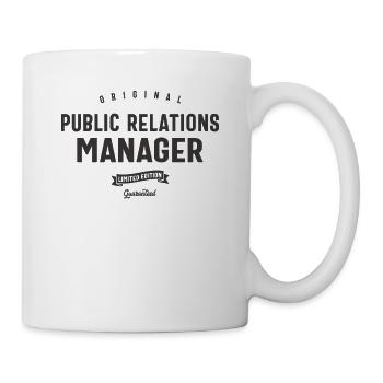 Public Relations Manager Lustige Berufsbezeichnung - Tasse - Weiß - Rechts