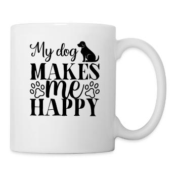 Mon chien me rend heureux - Mug blanc - blanc - Droite