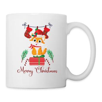 Christmas with a cat - Mug - white - Right