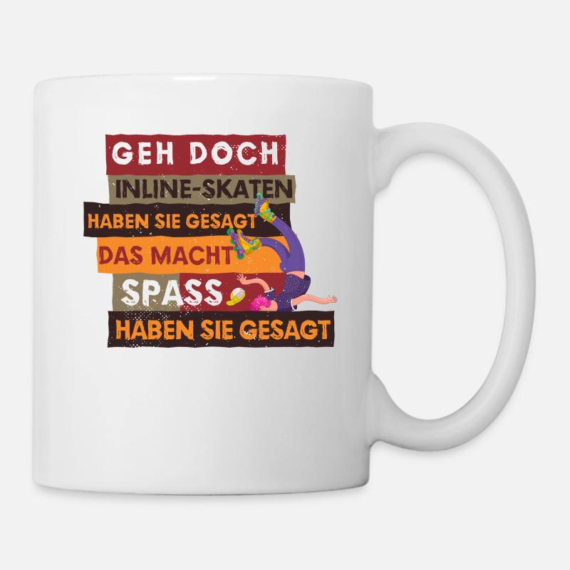 Inline-Skating Rollerskates Inline-Skater - Tasse - Weiß