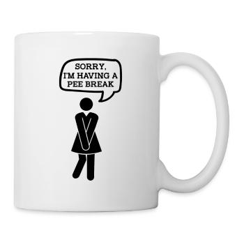 Pregnancy Funny Announcement I'm Having a Pee - Mug - white - Right