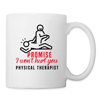 Physiothérapeute Drôle de promesse que je - Mug blanc - blanc - Droite