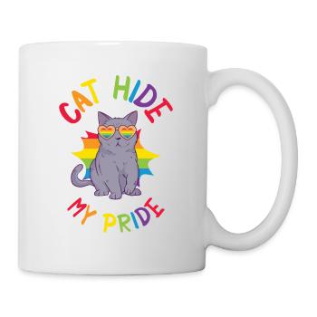 Cat Hide my Pride LGBT Cats and Women - Mug - white - Right