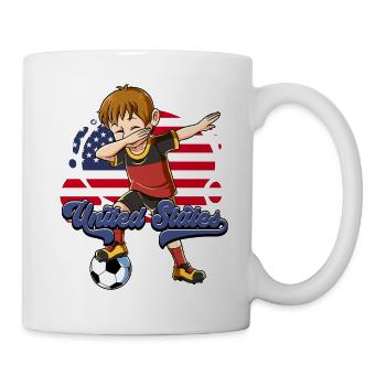 Usa Fußball - Tasse - Weiß - Rechts