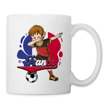 Frankreich Fußball - Tasse - Weiß - Rechts