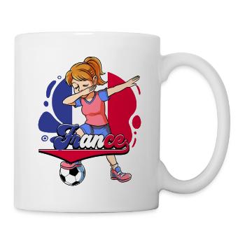 Frankreich Fußball - Tasse - Weiß - Rechts