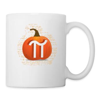 Kürbiskuchen Lustig Halloween Pi Tag Wortspiel - Tasse - Weiß - Rechts