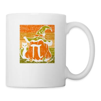 Kürbiskuchen Lustig Halloween Pi Tag Wortspiel - Tasse - Weiß - Rechts